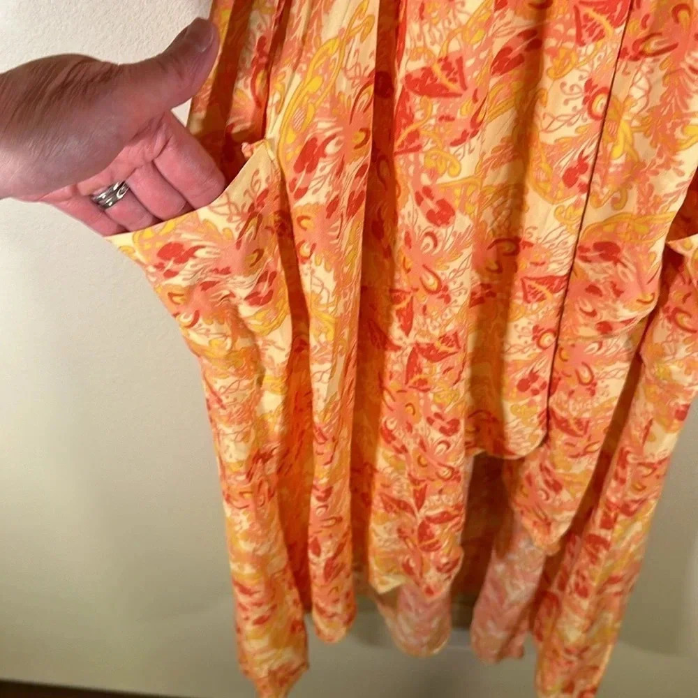 Anthropologie Sunday Mi Amor Floral Print Midi Dress Size Small Party Event - Picture 4 of 8